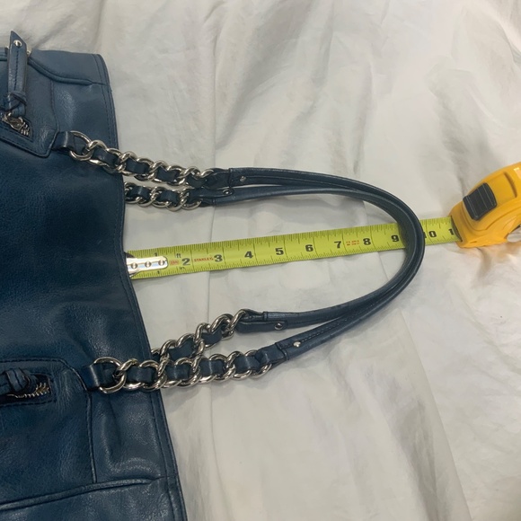 Blue Leather B.Makowsky Leather Shoulder Bag/Tote - Picture 6 of 10